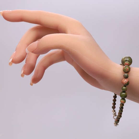 🎉Host Pick🎉 Natural Unakite Necklace 3 Piece Set. - Picture 4 of 7